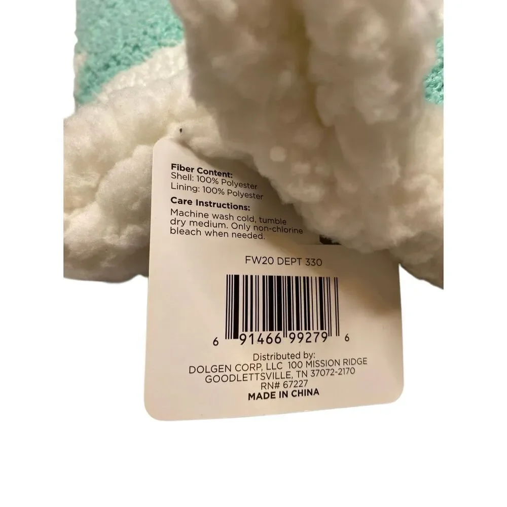 Nwt Ladies Lounge Socks Aqua White Polka Dot Sherpa Lined Cozy Fuzzy Size 4-10